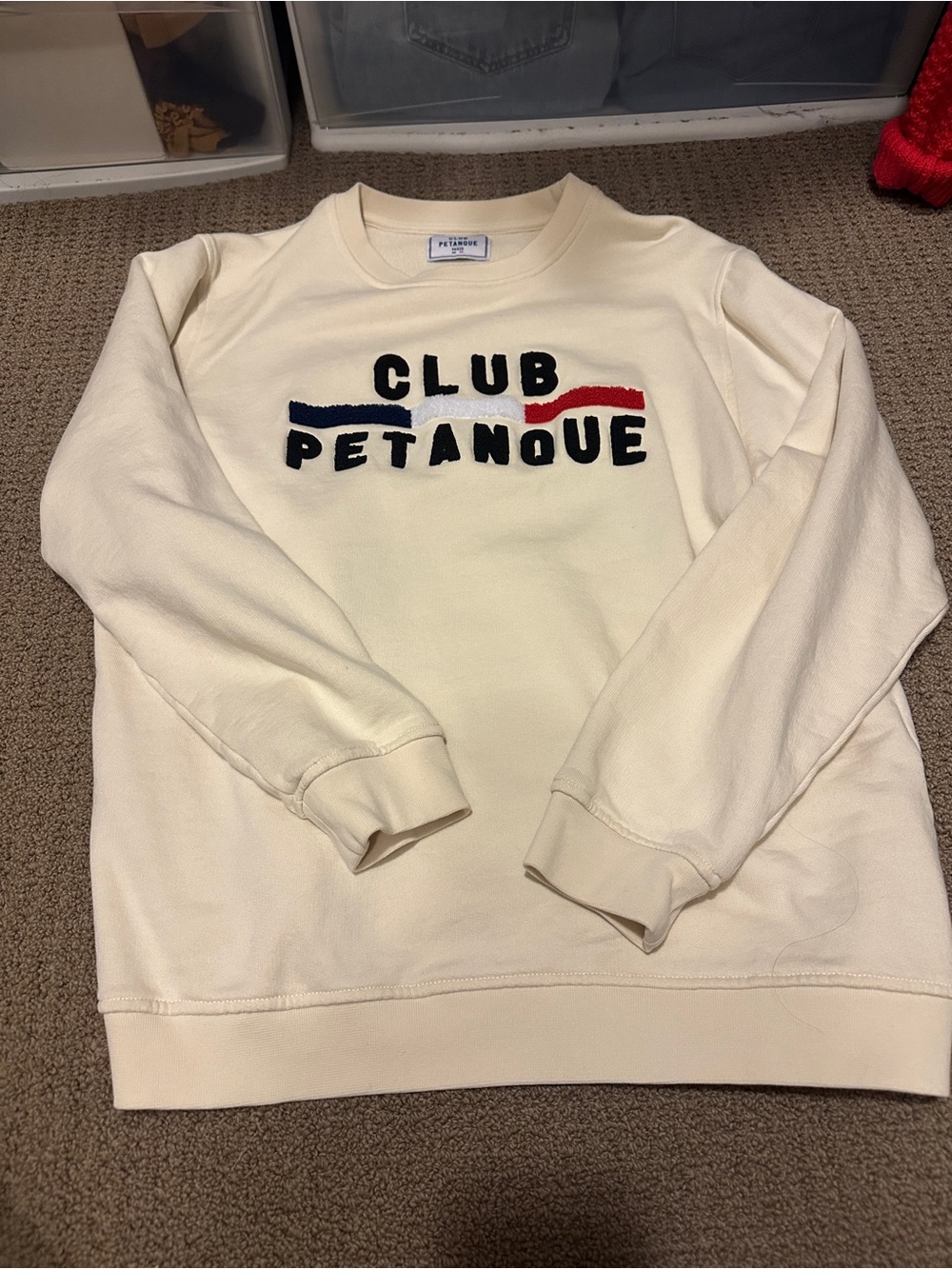 Club Pétanque Cream Crewneck Sweatshirt
